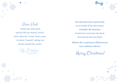 Blue Christmas Card: To A Wonderful Father