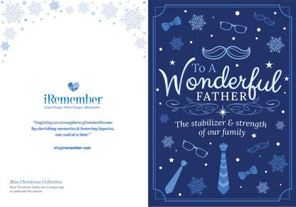 Blue Christmas Card: To A Wonderful Father