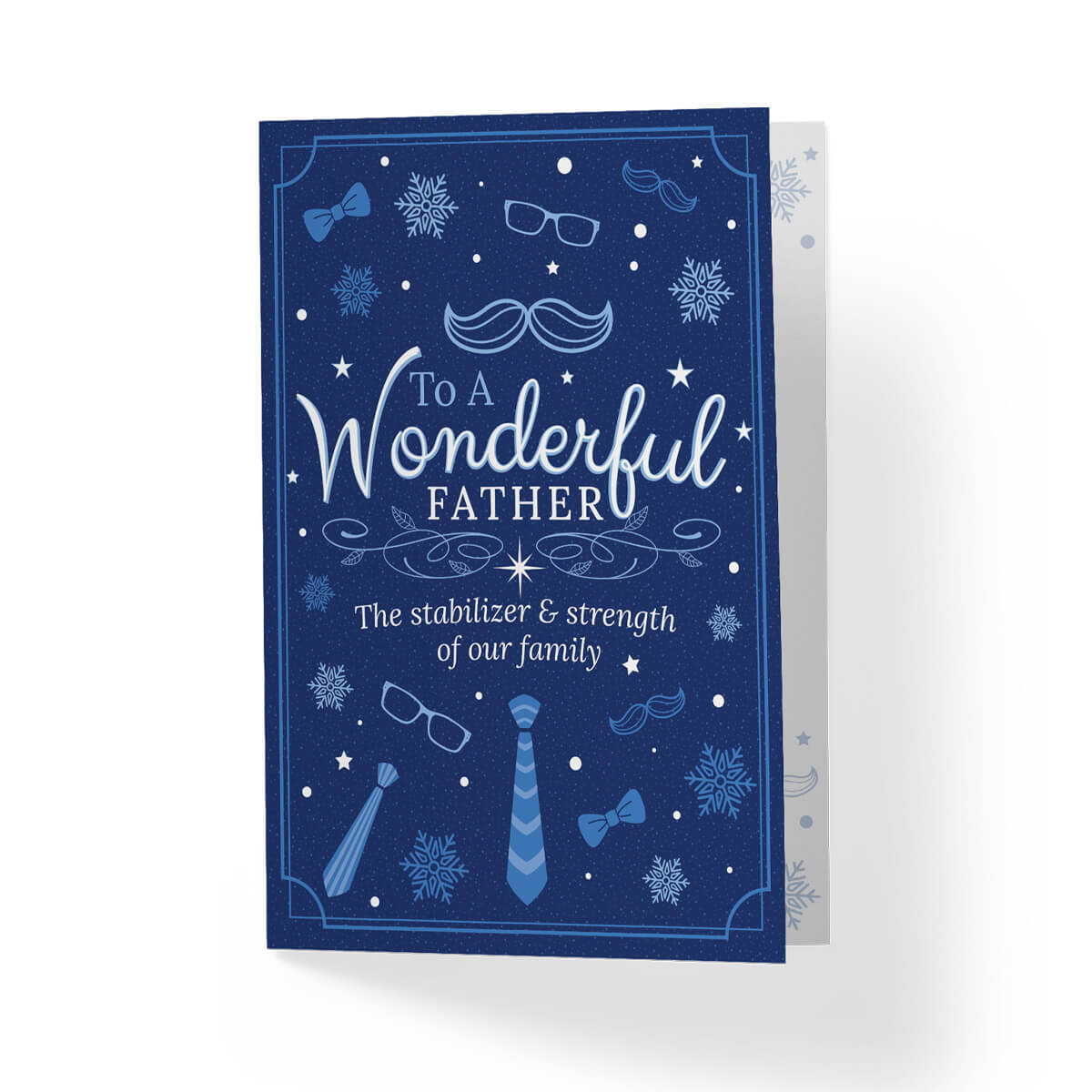 Blue Christmas Card: To A Wonderful Father