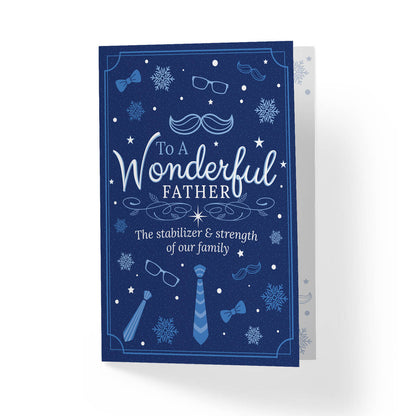 Blue Christmas Card: To A Wonderful Father