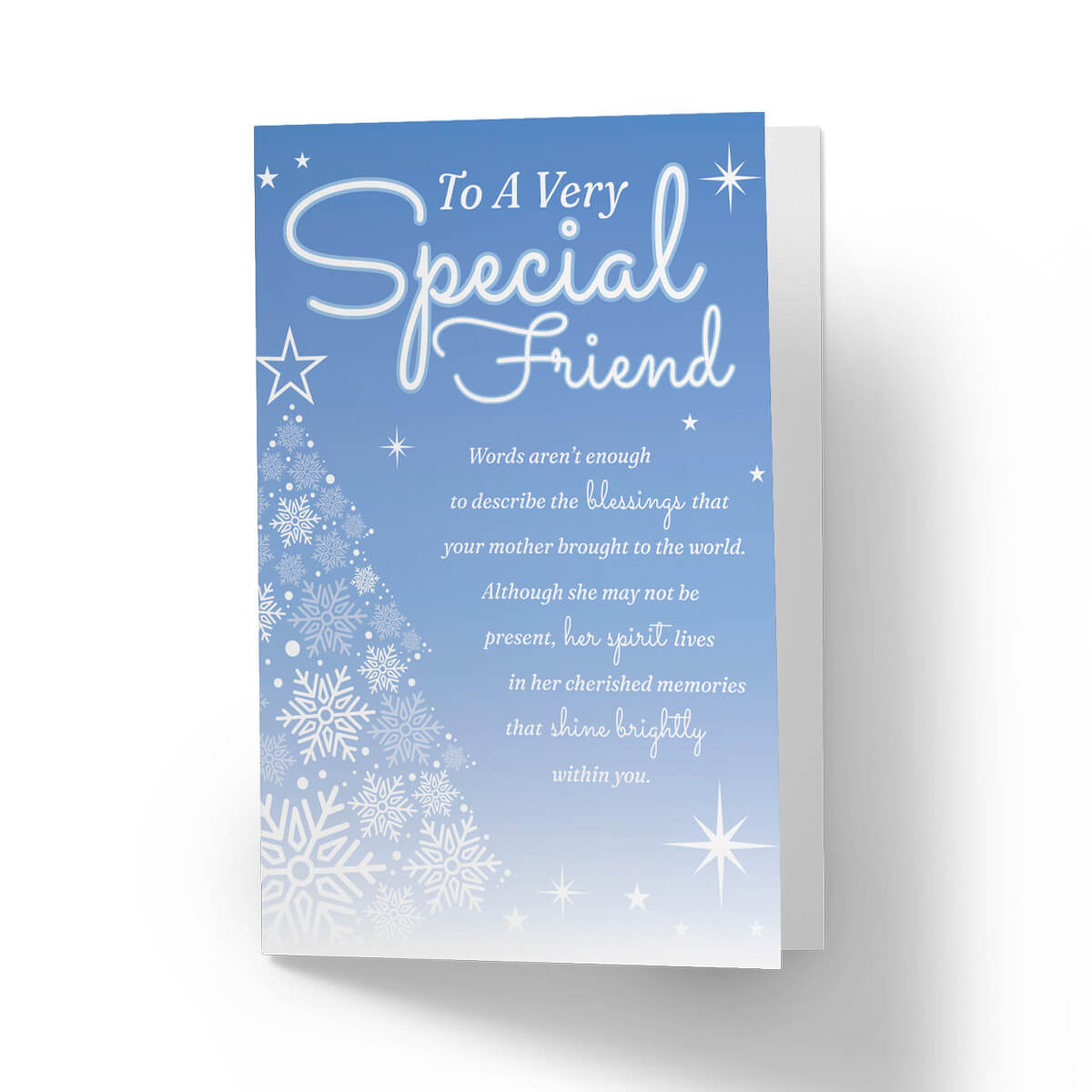 Blue Christmas Card: To A Very Special Friend